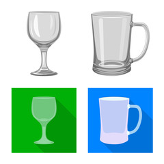 Vector illustration of form and celebration icon. Set of form and volume vector icon for stock.