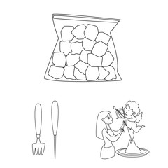 Isolated object of clean and wet logo. Set of clean and purity stock vector illustration.