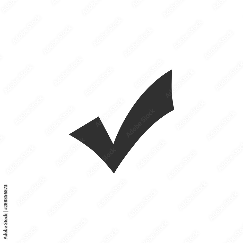 Poster check mark vector icon. check mark black icon. check mark icon isolated on white background
