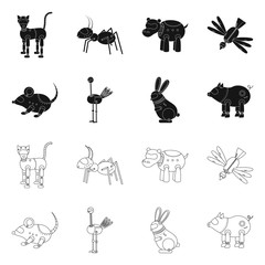 Isolated object of toy and science symbol. Set of toy and toy vector icon for stock.