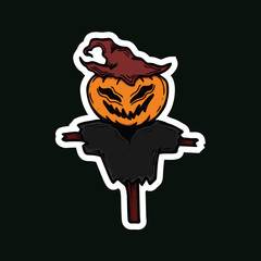 Halloween Character scary pumpkins Vector