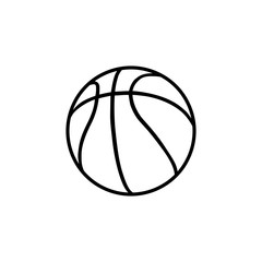vector basketball icon. basketball ball line icon. black basketball isolated on white background