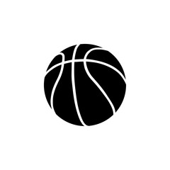 vector basketball icon. basketball ball icon. black basketball isolated on white background
