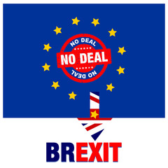 Creative conceptual banner for BREXIT, 