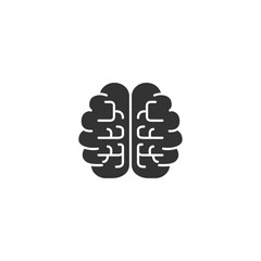 Brain vector icon. Brain black icon. Brain isolated on white background