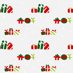 Gifts scatter wrapping paper - seamless pattern