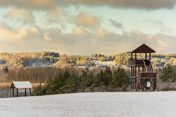 winter landscape in sunny rays © lukaszknop