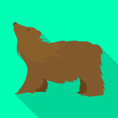 Vector illustration of bear and grizzly icon. Collection of bear and brown vector icon for stock.