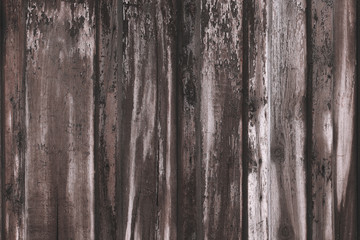 Old shabby wooden wall. Rustic background and texture. Close-up