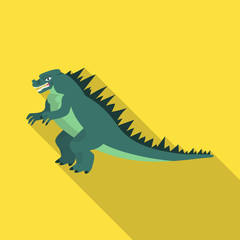 Fototapeta premium Vector illustration of dragon and fantasy sign. Set of dragon and china stock symbol for web.