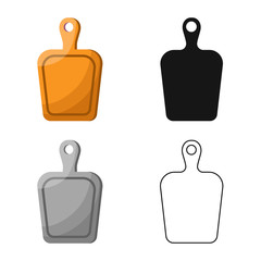 Vector illustration of cutting and board symbol. Set of cutting and kitchen vector icon for stock.