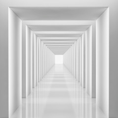 modern bright entrance corridor, apartment interior illustration 3D rendering