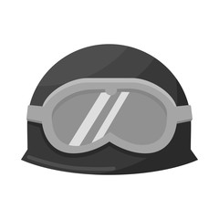 Isolated object of hat and military symbol. Collection of hat and defense stock vector illustration.