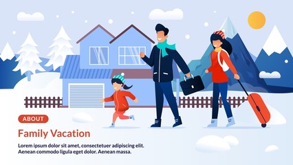 Webpage Banner Inviting on Family Winter Vacation