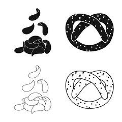 Vector illustration of Oktoberfest and bar symbol. Collection of Oktoberfest and cooking stock vector illustration.