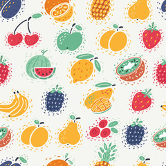 Seamless fruit background