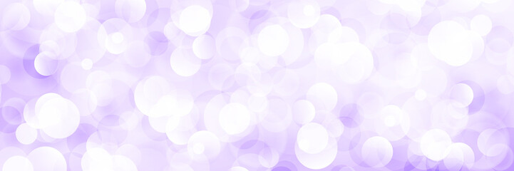 Blue Violet Soft Bright Abstract Bokeh Banner ,Soft Glow of the Sun , Defocused Lights, Vector Illustration