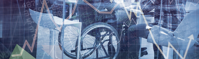 Composite image of stocks and shares