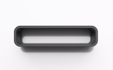 3d illustration of a floating shelf mounted on the wall