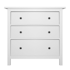House furniture - Modern white small commode isolated
