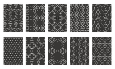Set of geometric abstract pattern