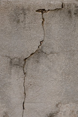 Mur en béton cassé, texture et arrière-plan, sécheresse