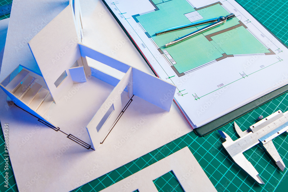 Poster concept - architectural bureau.architectural design. engineering infrastructure facilities.terms of 