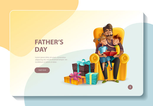 Fathers Day Concept Banner