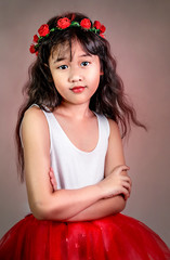 portrait of asian little  girl