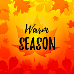 Autumn banner with maple leaves. Place for text. Vector illustration