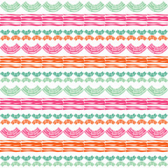 Ethnic boho seamless pattern. Lace. Embroidery on fabric. Patchwork texture. Weaving. Traditional ornament. Tribal pattern. Folk motif. Can be used for wallpaper, textile, wrapping, web. 