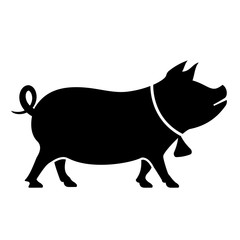 Smalll cute pig baby vector cartoon
