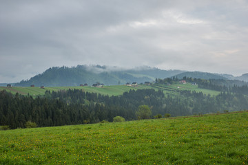 Fototapeta na wymiar View from Grandeus in Spisz region, Poland