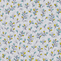 Leaves background, vector floral leaves seamless pattern