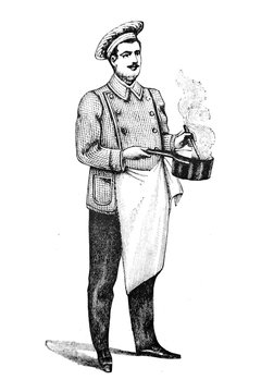 Chef's clothing - Vintage Illustration 1905