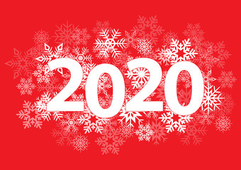 Naklejka na ściany i meble 2020 new year christmas background 