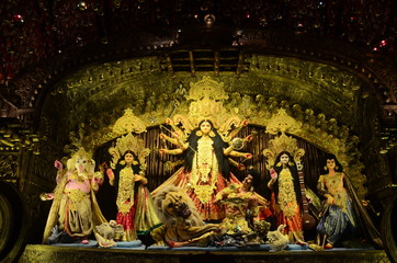 Durga puja celebration in Kolkata 