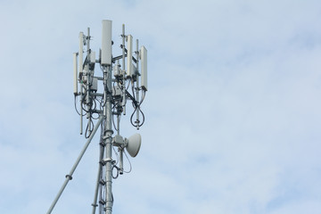 Radio Antenna with blue sky