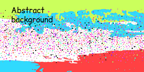 Confetti dots on a striped background
