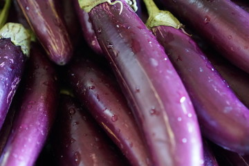 essen früchte auf einem markt in mauritius aubergine 