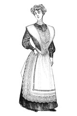 Woman with apron - Vintage Illustration 1905