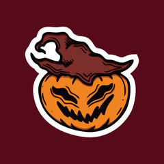 Halloween Character scary pumpkins Vector