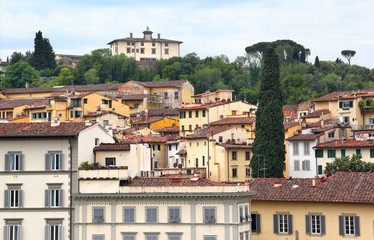 Fototapeta na wymiar Florence, residentail part of the old city.