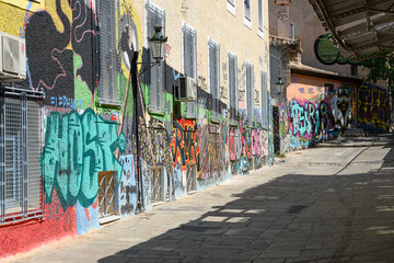 Grafitti im Plaka-Quartier in Athen, Griechenland