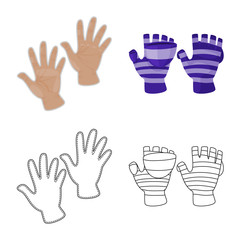 Vector illustration of silhouette and safety symbol. Set of silhouette and comfort stock vector illustration.