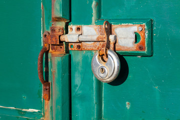 old rusty lock