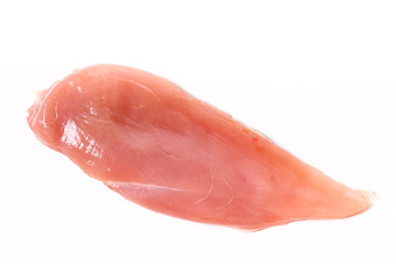 Raw fillet of chiken breast on a light background