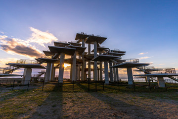 富津岬の夕景