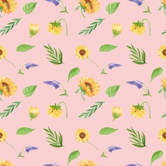 seamless floral pattern with flowers