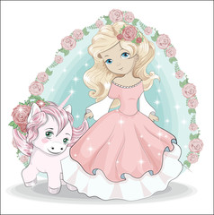 little princess and unicorn